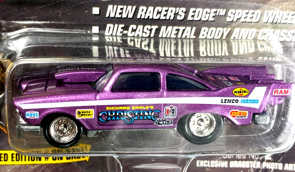 2 драгстера Johnny Lightning RICHARD EARLE Christine '58 Fury фиолетовый/музыкальный автомат PP - Изображение 1 из 4