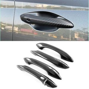 5PCS For Hyundai Tucson 2022-2024 Carbon Fiber Exterior Door Handle Trim Cover - Picture 1 of 6