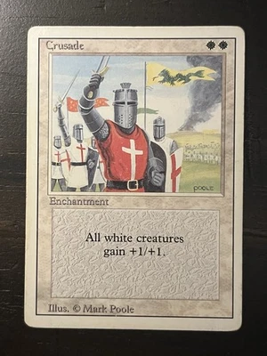 MTG Crusade Revised Edition Regular Rare - BANNED card Very Heavy Play - Image 1 of 2