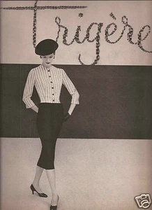 50's Pauline Trigere Fashion Ad 1956 - Picture 1 of 1