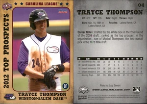 Trayce Thompson 2012 Choice Carolina League Top Prospects #4 RC Card - Picture 1 of 1