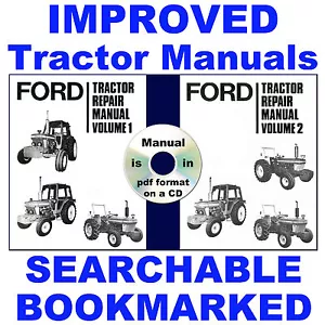 Ford 2600 3600 4100 4600 5600 6600 6700 7600 7700 manual de reparación de tractores 3 voltios - Imagen 1 de 12