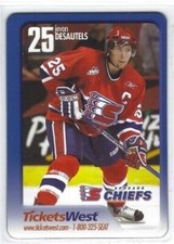 2004-05 Spokane Chiefs (WHL) Jevon Desautels player magnet 