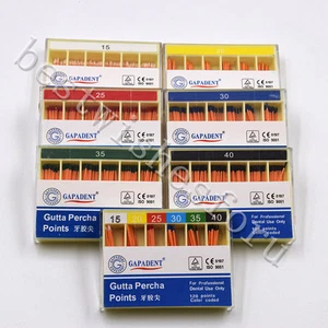 Dental Absorbent 120 Points Gutta Percha Taper Endodontic Zinc Oxide GAPADENT - Picture 1 of 18