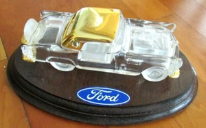1956 Ford Thunderbird car Gold Dreambird Franklin Mint 24 K g plate custom stand - Picture 1 of 12