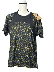 ASICS Women's PR Lyte Run Short Sleeve Top, Night Shade/ Sage Print, L - Picture 1 of 11