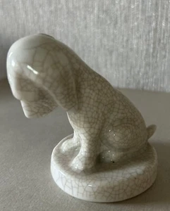 GEBRUDER HEUBACH PUPPY DOG CRACKLE GLAZE PERFECT CONDITION MADE IN GERMANY - Picture 1 of 5