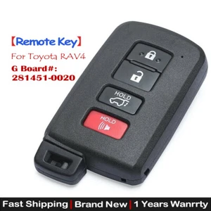 for Toyota RAV4 2013 2014 2015 2016 2017 2018 Smart Remote Key Fob 281451-0020 - Picture 1 of 6