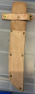 Leather Knife SHEATH With Snap 9" Fixed Blade 13" Overall - Picture 1 of 2