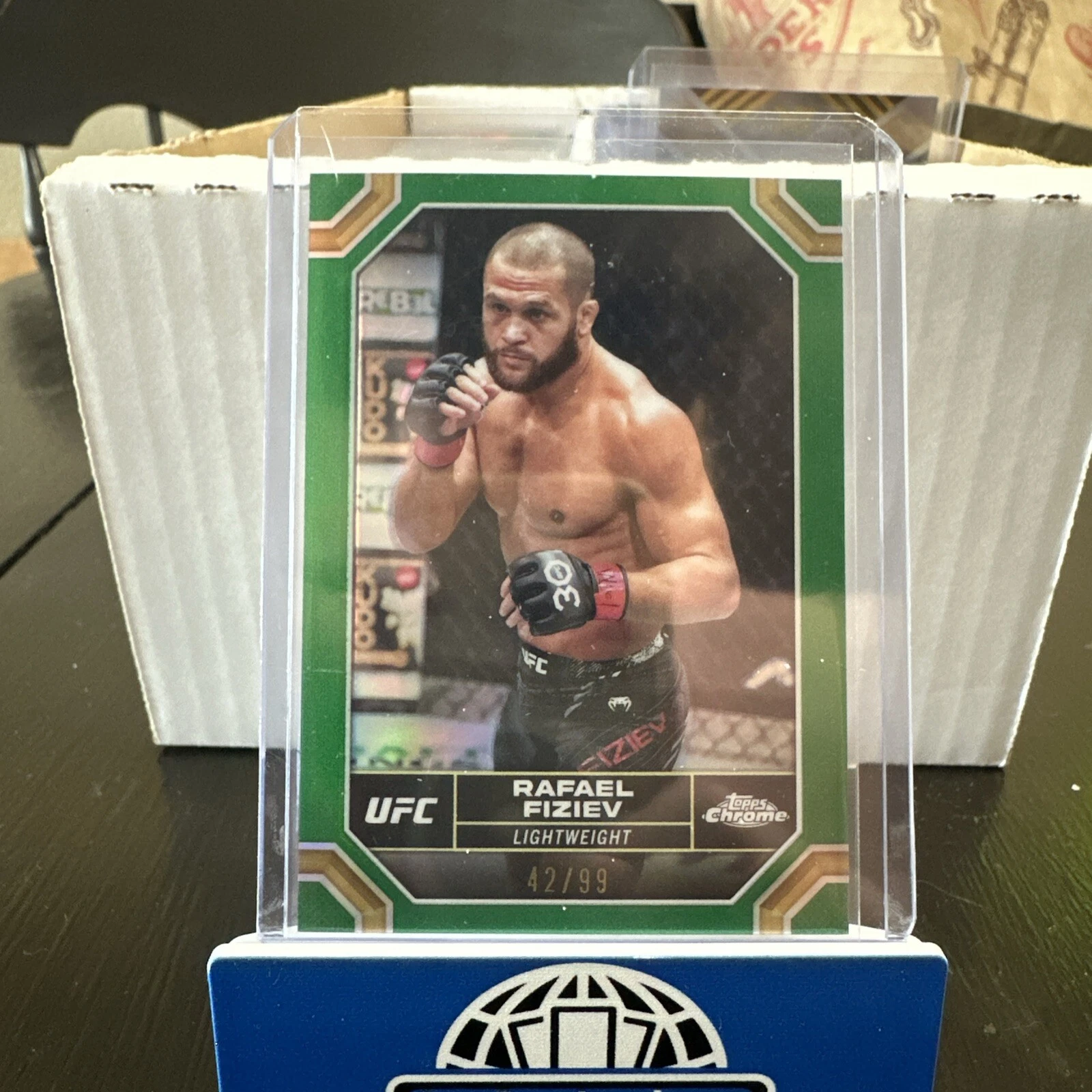 Topps Chrome UFC 2024 Rafael Fiziev Green 42/99