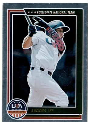 Brooks Lee Minnesota Twins 2022 USA Stars and Stripes Collegiate National Team - Image 1 of 3