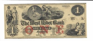 Dólar de plata querubín alado Gema Jamaica $1 18XX Vermont West River Bank G2b ABC - Imagen 1 de 3