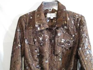 Erin London Womens Long Sleeve Button Down Jacket/Top Size Small NEW - Bild 1 von 7
