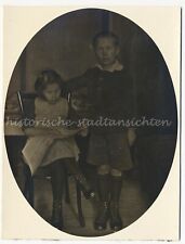 Portrait - Zwei Geschwister 1925 - Mädchen & Junge - Schönes altes Foto 1920er