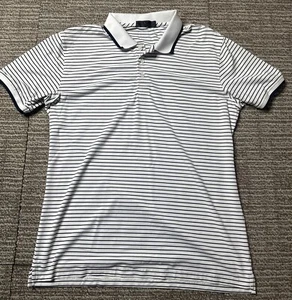 G/FORE Men’s Golf Polo Navy White Striped Mens Size Medium MSRP $120 - Picture 1 of 11