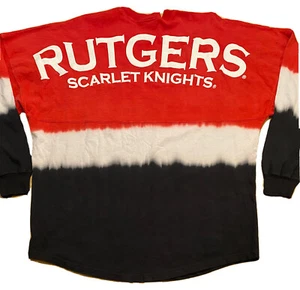 Rutgers Scarlet Knights Shirt Large Tie-Dye College Long Sleeve Unisex NCAA - Picture 1 of 9