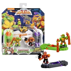 Akedo Teenage Mutant Ninja Turtles Michelangelo vs Bebop Mini Figure Set - Bild 1 von 4