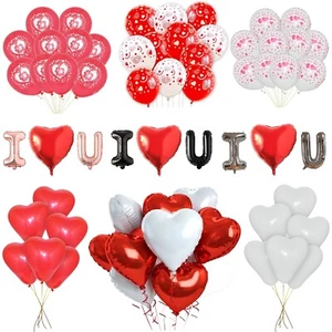 Globos impresos rojos i love you románticos día de San Valentín X máximo fiesta de Navidad Reino Unido - Imagen 1 de 23