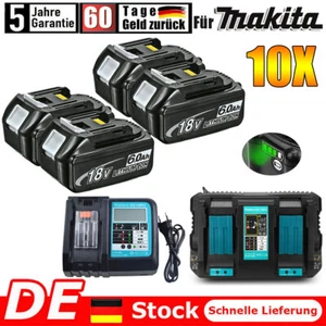 10X 6Ah Für Makita Li-ion Ersatzakku 18V BL1850B BL1860B BL1840 BL1830 Ladegerät - Bild 1 von 30