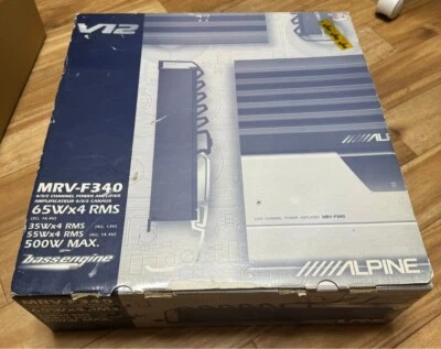 MRV-F340 Alpine 4/3/2 Kanal Stromverstärker Neu Nicht Verwendete - Bild 1 von 2