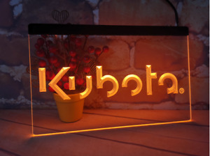 Panneau de lumière néon pour tracteurs Kubota pour pièces et réparation service bar pub bière