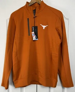 New Texas Longhorns Antigua Generation Jacket Burnt Orange 1/4 Zip Pullover M - Picture 1 of 8