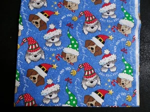 Patty Reed Laurie Campbell La-di-draw Puppy Dogs in Santa Hats Silver Glitter - Picture 1 of 1