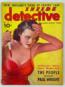 Inside Detective Magazine, May 1938, Vintage True Crime Stories, Pulp - Picture 1 of 5