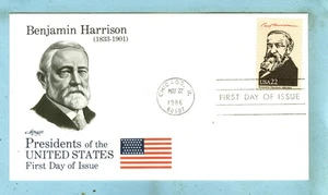 Scott 2218E ARTMASTER FDC,  Presidential Series,  "Benjamin Harrison".... - Picture 1 of 3