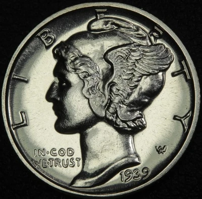 1939 Proof Mercury Silver Dime 10C (Highly Reflective PR) - Image 1 of 4