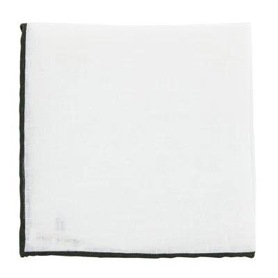 Fiori Di Lusso White Geometric Pocket Square - 12" x 12" (FL726173) - Image 1 of 4