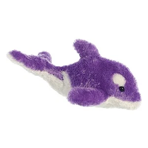 8" Mini Flopsie Sealife Brights - Purple Orca Whale Soft Stuffed Animal Plush - Picture 1 of 1