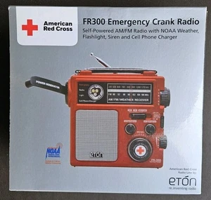 ETON Red Cross Hand Crank AM/FM Radio With NOAA Weather Light Phone Charger - Picture 1 of 6