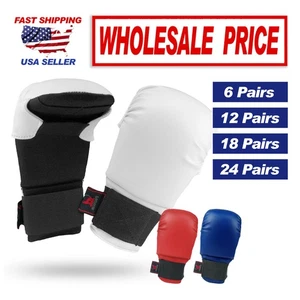 Guantes de combate de karate artes marciales taekwondo entrenamiento torneo guantes paquete - Imagen 1 de 4