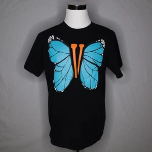 Camiseta para hombre Vlone X Juice Wrld Butterfly negra cuello redondo talla XL - Imagen 1 de 8