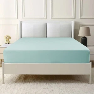 Hotel Quality Fitted Sheet Deep Pocket Breathable Soft Elastic Mattress Sheets - Picture 1 of 109