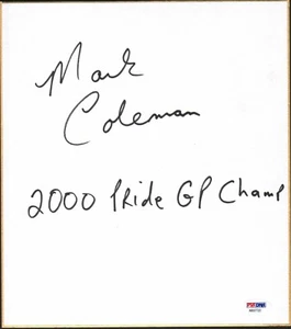 Mark Coleman Signed Shikishi Japanese Art Board PSA/DNA COA UFC Pride Autograph - Picture 1 of 12