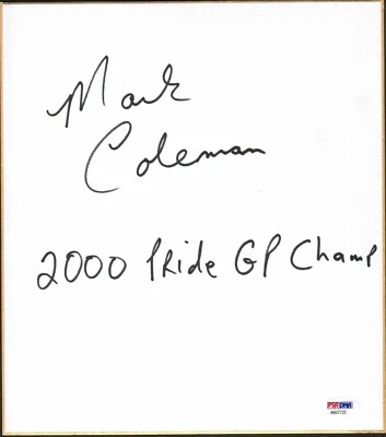 Mark Coleman Signed Shikishi Japanese Art Board PSA/DNA COA UFC Pride Autograph - Image 1 of 4