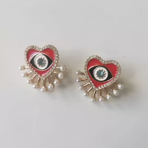 Nuevo SUGARFIX Floral Corazón Aretes Regalo Moda Mujeres Fiesta Vacaciones Joyería - Imagen 1 de 3