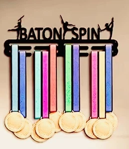 BATON TWIRLING RACK HANG YOUR MEDALS AND RIBBONS  GREAT GIFT - Picture 1 of 4