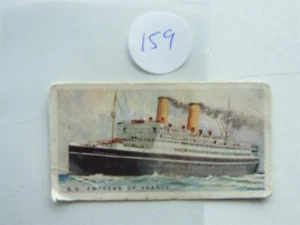 Merchant Ships World  Imperial Tobacco Card 1924 SS EMPRESS OF FRANCE  NO159 - Picture 1 of 2