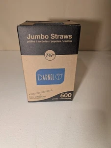 Darnel Jumbo Pajitas Negras 7.75" Sin Envolver Caja de 500 Ecoeficientes Desechables - Imagen 1 de 3