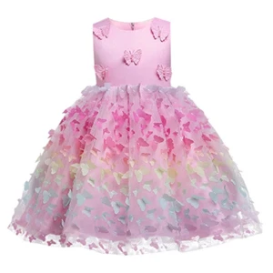Children Flower Girls Dress Party Wedding Elegent Princess Performance Clothes - Picture 1 of 11