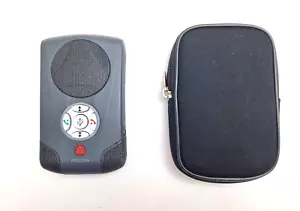 Polycom Lautsprecher USB CX100 Tischtelefon Kommunikator schwarz mit Original Hülle. - Bild 1 von 3