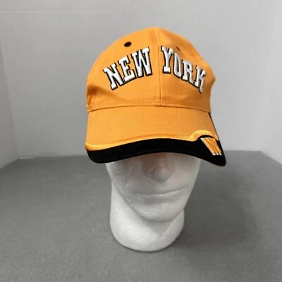 New York Hat Cap Black Orange Fahrenheit Fashion Headwear Hook and Loop Back NY - Image 1 of 4