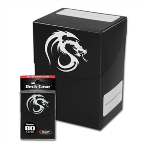 BCW Black Plastic Deck Case - Holds 80 Collectible Gaming Cards per box - Picture 1 of 1