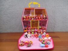 Lalaloopsy Mini Doll 3" Figures Lot of 36 with House Case Accessories