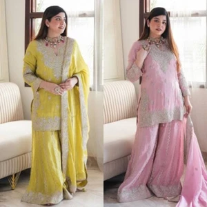 Robe pakistanaise Salwar Kameez prêt à porter costumes fête de mariage indienne Bollywood - Photo 1/9