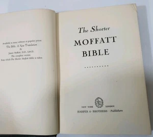 The Shorter Moffatt Bible by James Moffatt (Hardcover, 1935) - Picture 1 of 7