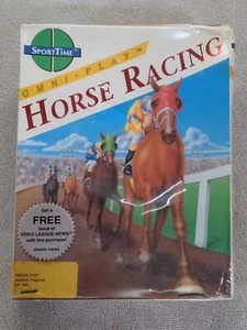 NUEVO Omni-Play Carreras de Caballos DesignStar Consultants 1989 Amiga Caja Grande SELLADO - Imagen 1 de 6